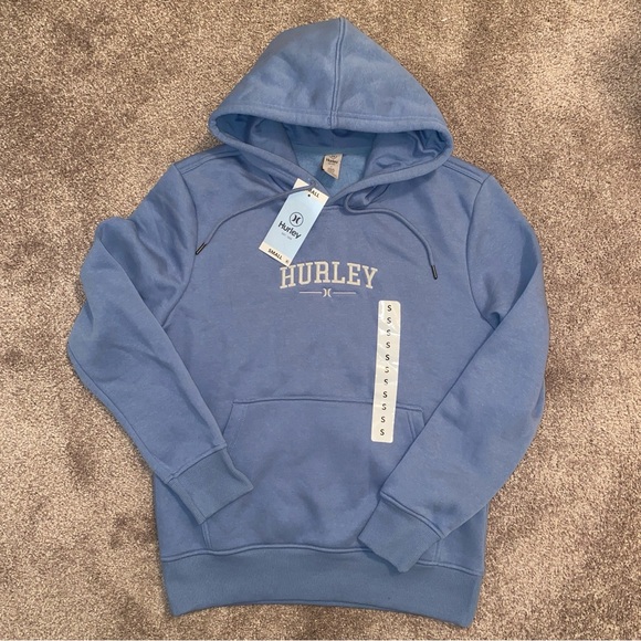 Hurley Men’s Fleece Hoodie Blue Small NWT - Picture 2 of 6